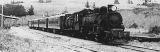 Express from Tauranga passing through the station, June 1958